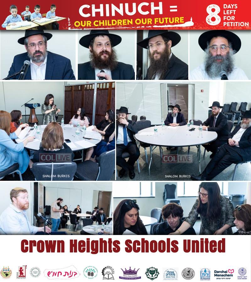 All Crown Heights Schools Join Forces to Defend Chinuch